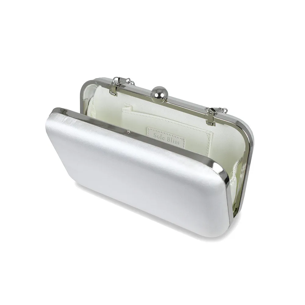 Jewel: White Satin & Silver sold by Sole Bliss product image thumbnail 3