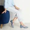 Orla: Denim Patent Leather sold by Sole Bliss