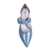 Chloe: Denim Patent Leather sold by Sole Bliss