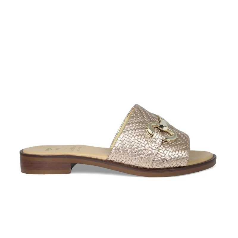 Bardot: Metallic Weave Leather sold by Sole Bliss