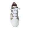 Diva: White Leather & Taupe Raffia sold by Sole Bliss