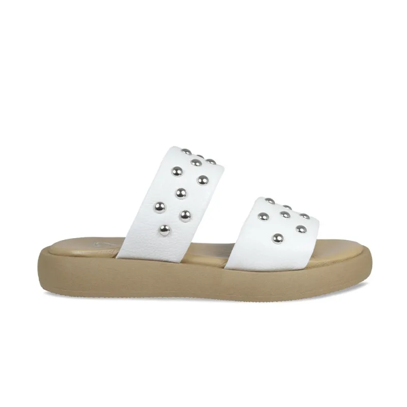 Bobbi: White Leather sold by Sole Bliss