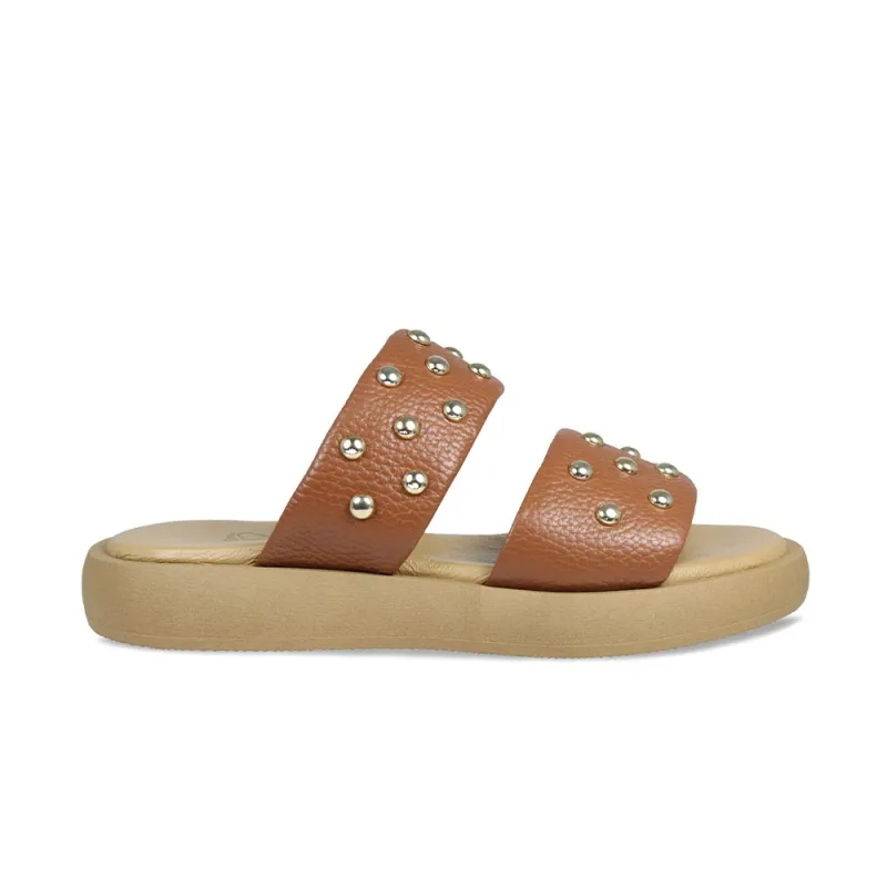 Bobbi: Tan Leather sold by Sole Bliss
