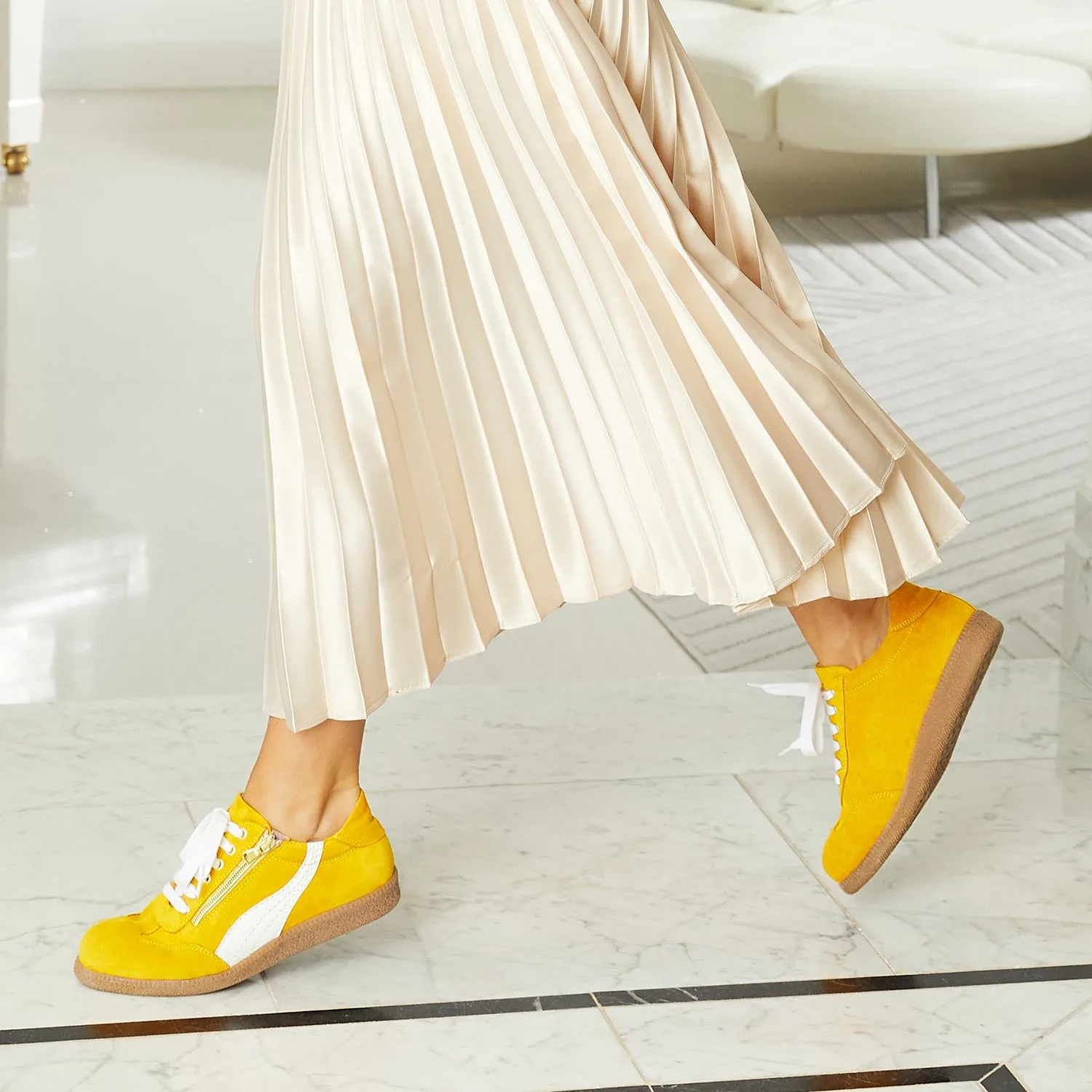 Swirl: Sunflower Suede sold by Sole Bliss product image thumbnail 2