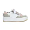 Dandy: White Leather & Pale Pink Suede sold by Sole Bliss