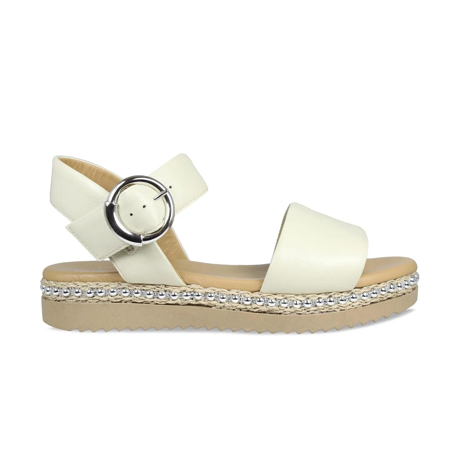Walker: Cream Leather sold by Sole Bliss