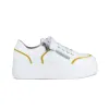 Jazz: White Leather & Sunflower sold by Sole Bliss