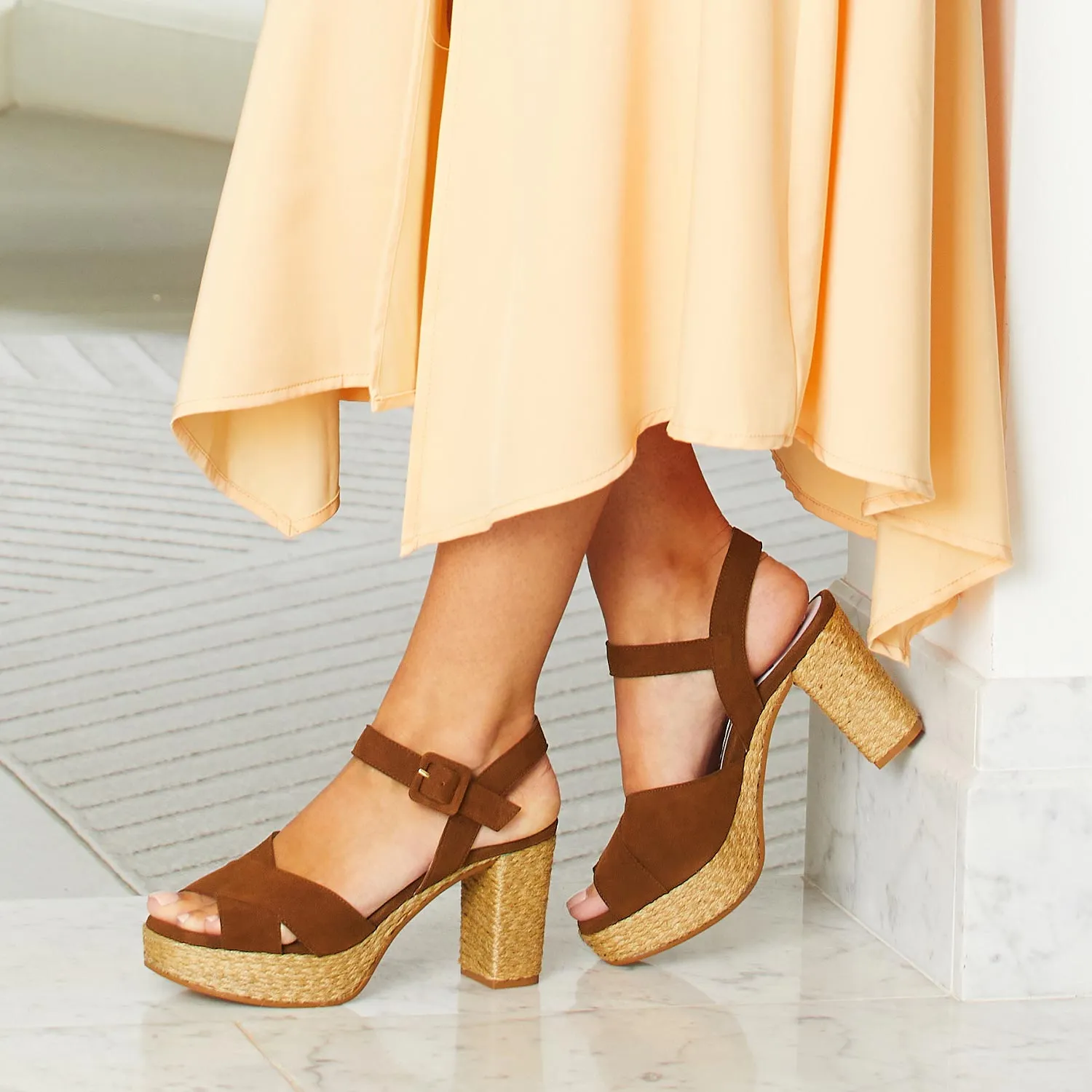 Ruby: Tan Suede & Jute sold by Sole Bliss product image thumbnail 4