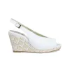 Winnie: White Leather & Raffia sold by Sole Bliss