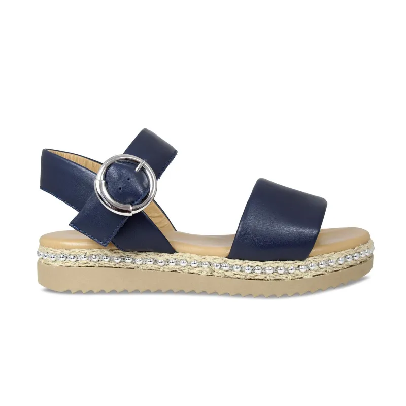 Walker: Navy Leather sold by Sole Bliss