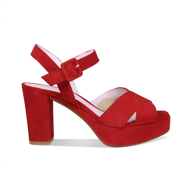 Ruby: Red Suede sold by Sole Bliss