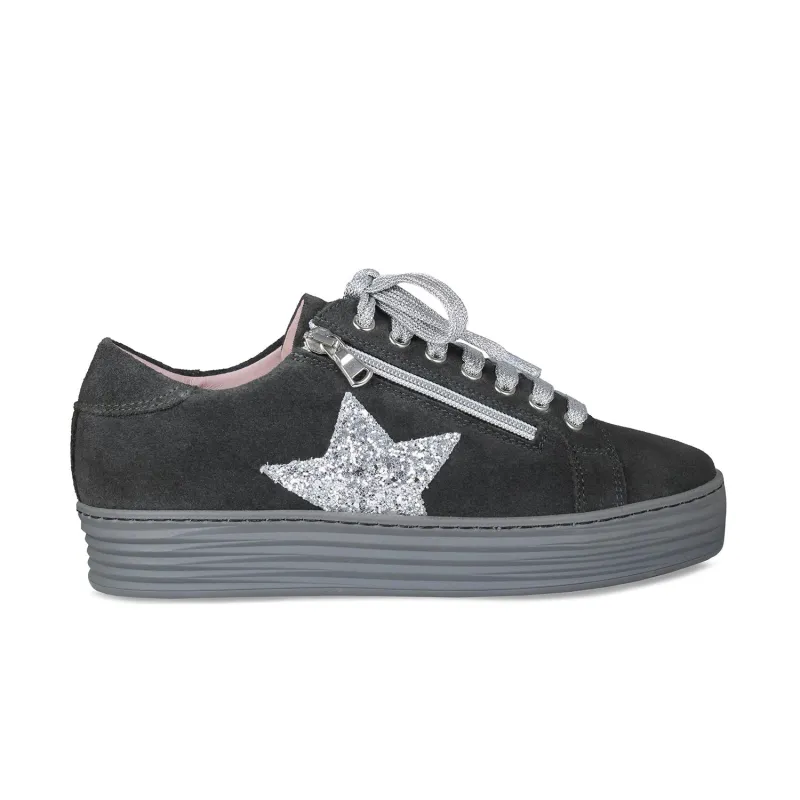Star: Grey Suede & Glitter sold by Sole Bliss