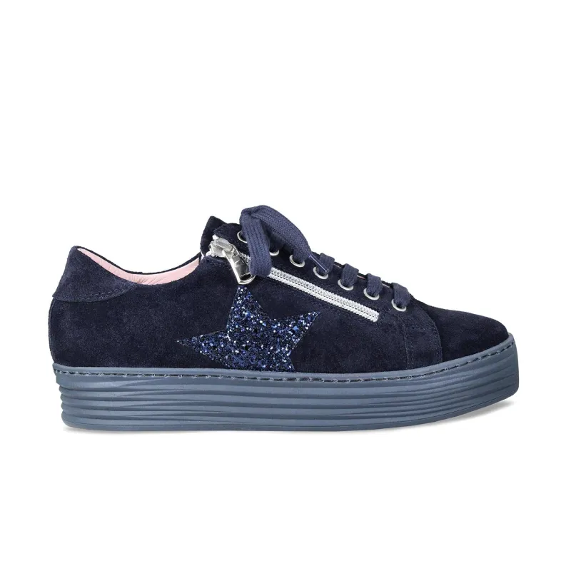 Star: Navy Suede & Glitter sold by Sole Bliss