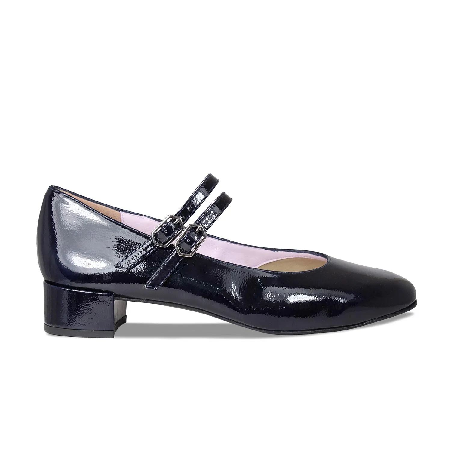 Orla: Midnight Navy Patent Leather sold by Sole Bliss