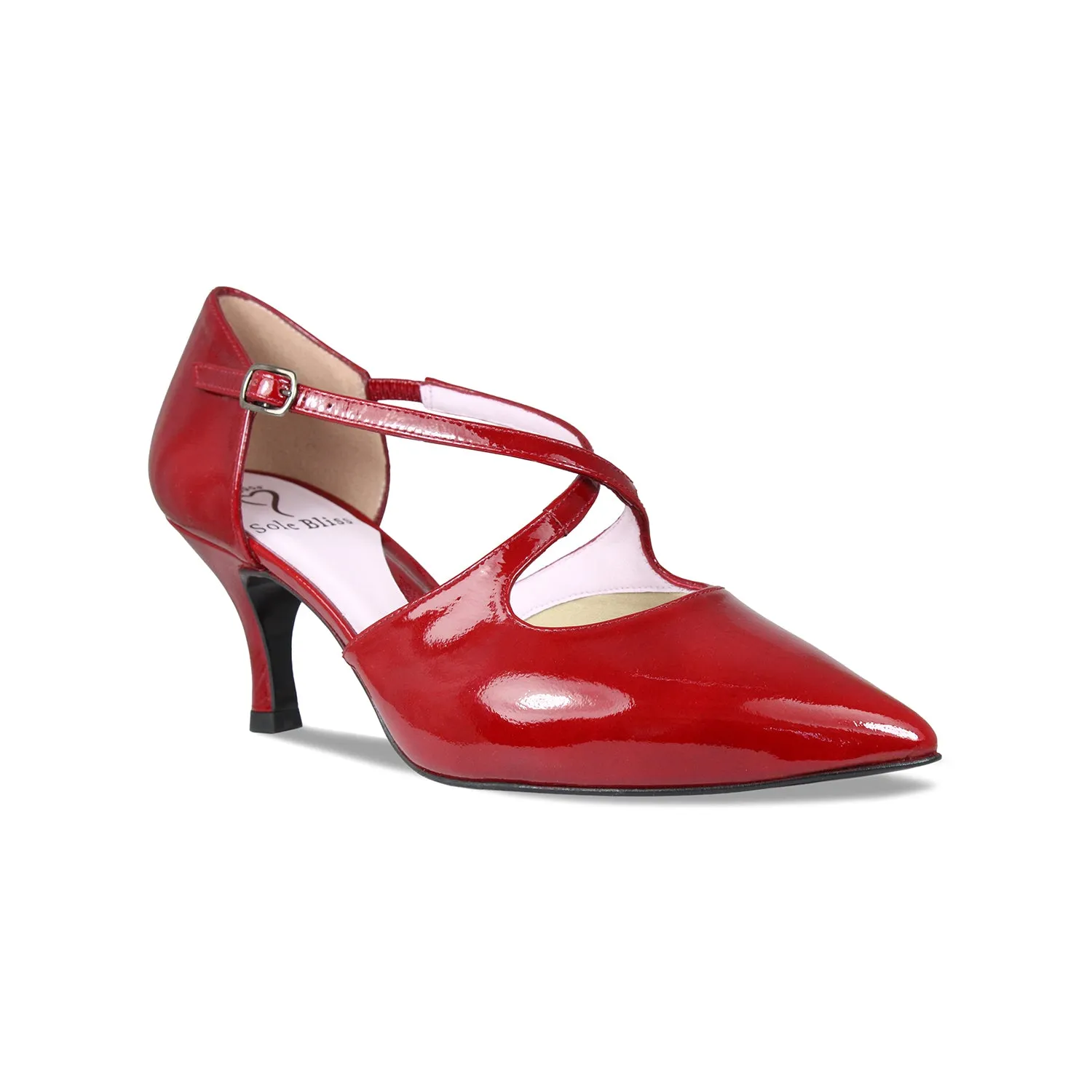 Cecilia: Deep Red Patent Leather sold by Sole Bliss product image thumbnail 3