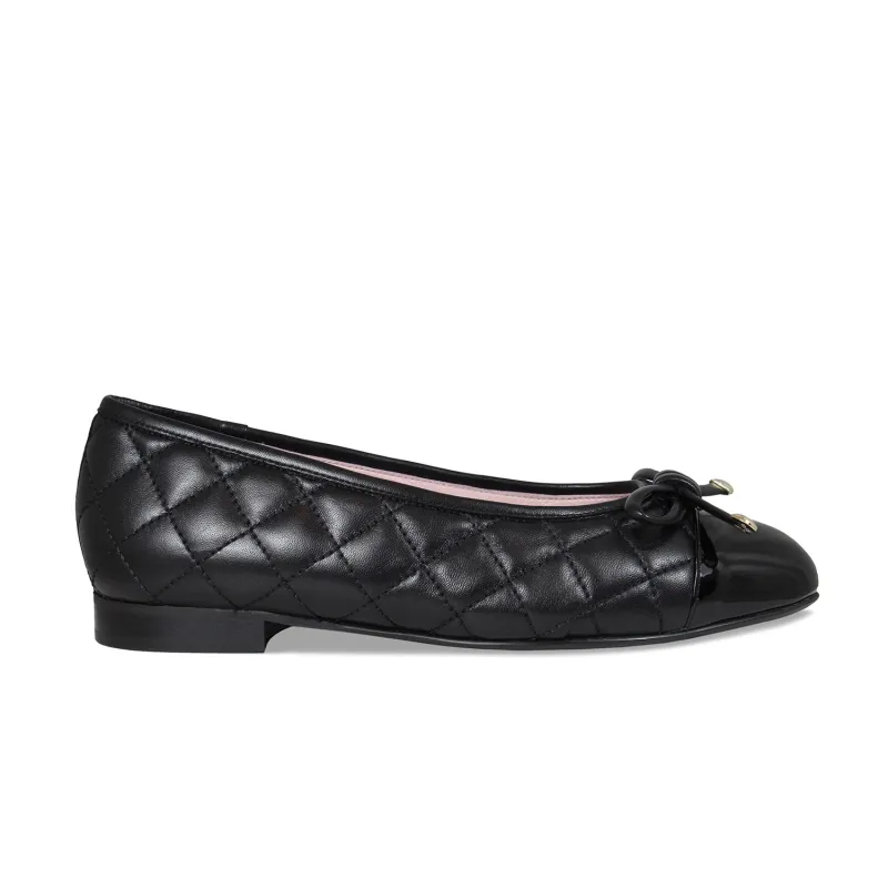 Royal: Black Quilted Leather & Patent sold by Sole Bliss