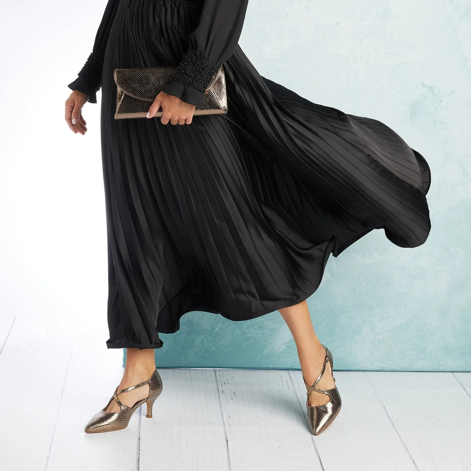 Cecilia: Bronze Snake Print Leather sold by Sole Bliss product image thumbnail 2