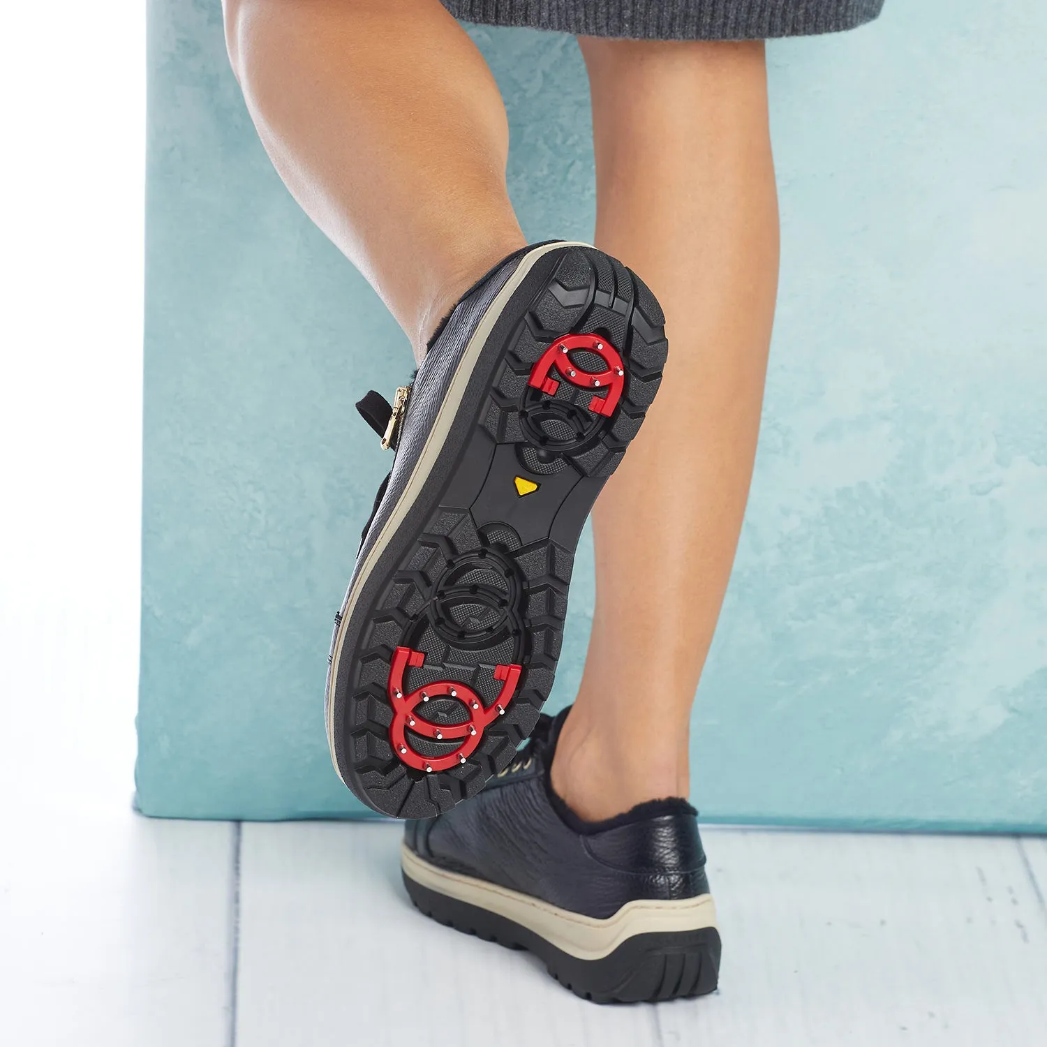 Summit: Black Leather & Shearling sold by Sole Bliss product image thumbnail 4