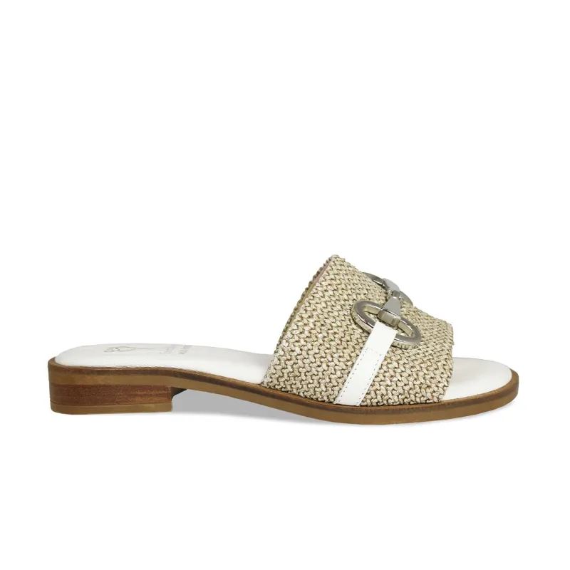 Bardot: Raffia & White Leather sold by Sole Bliss