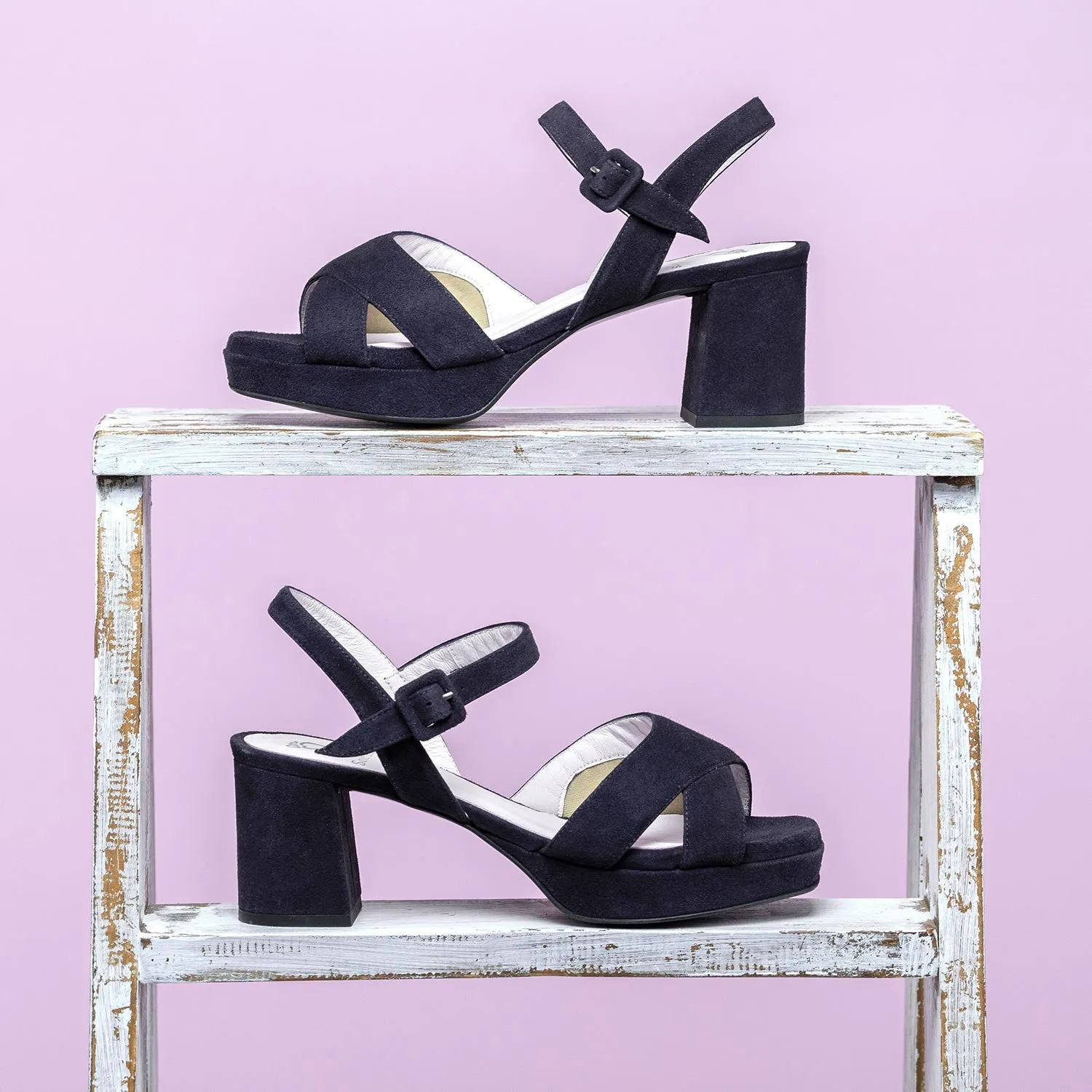 Ronnie: Navy Suede sold by Sole Bliss product image thumbnail 2