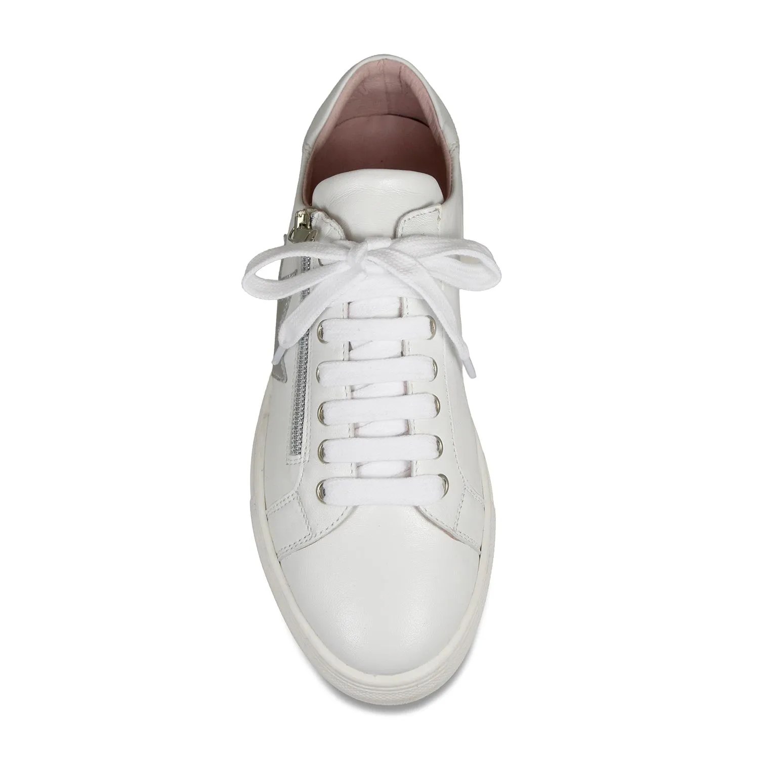 Starlight: White Leather & Silver sold by Sole Bliss product image thumbnail 3