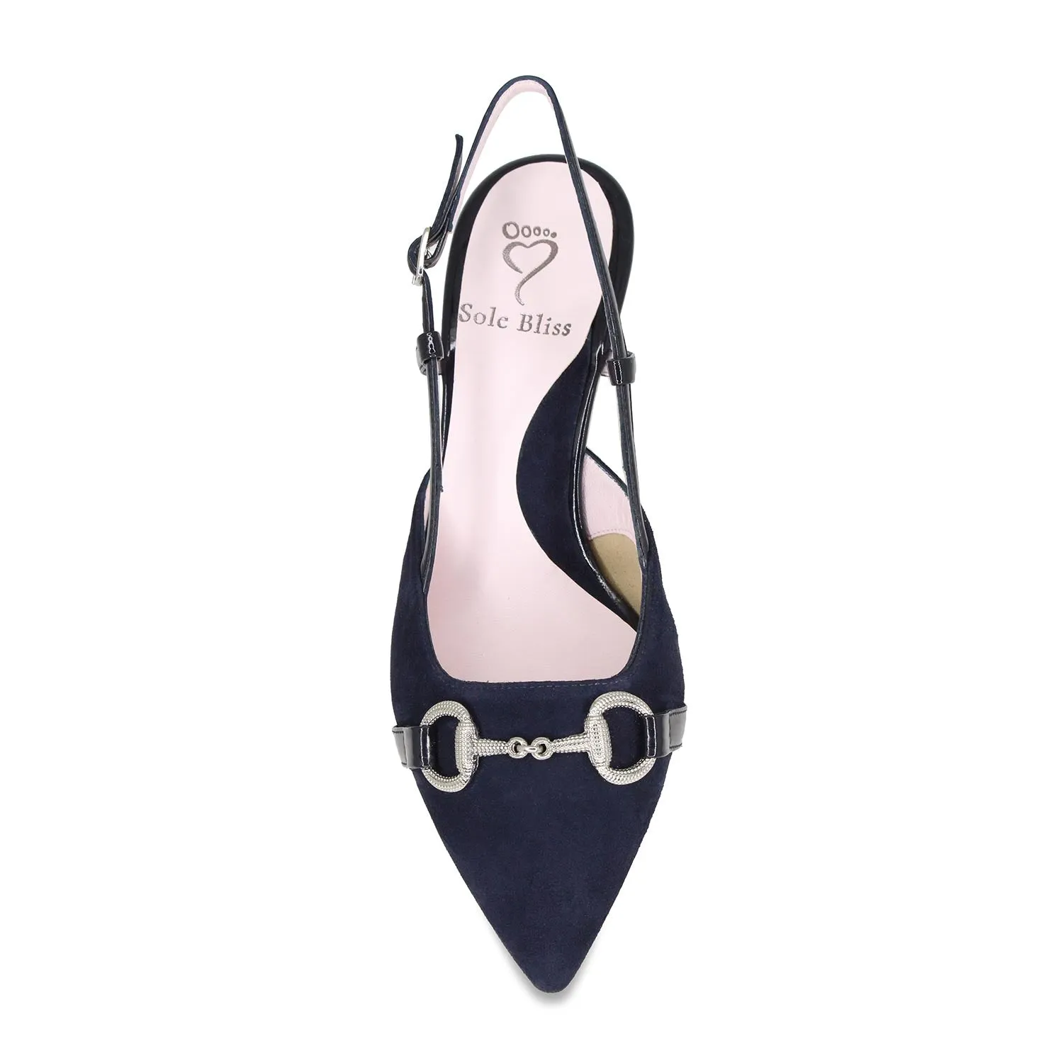 Addison: Navy Suede & Patent sold by Sole Bliss product image thumbnail 3