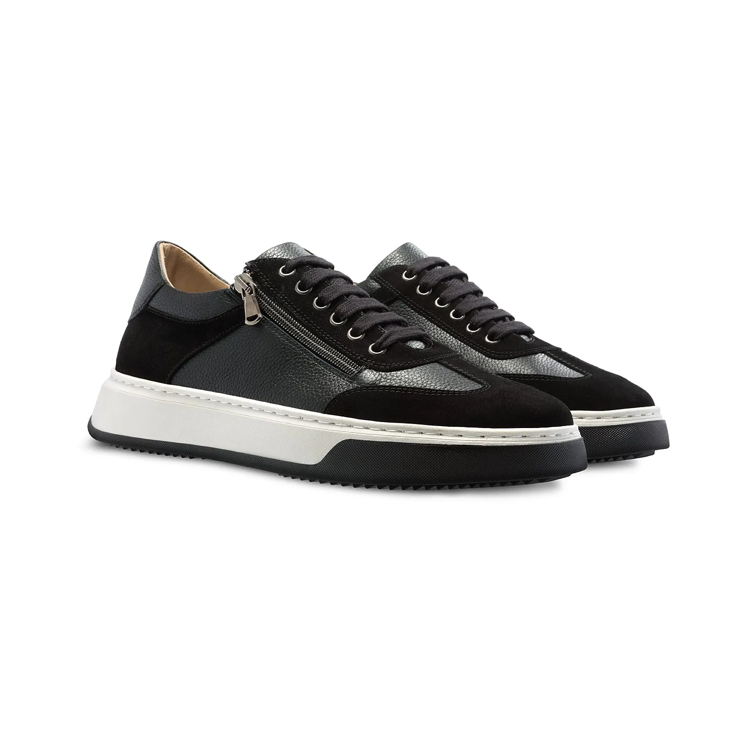 MEN'S Samson: Black Leather & Suede sold by Sole Bliss product image thumbnail 4