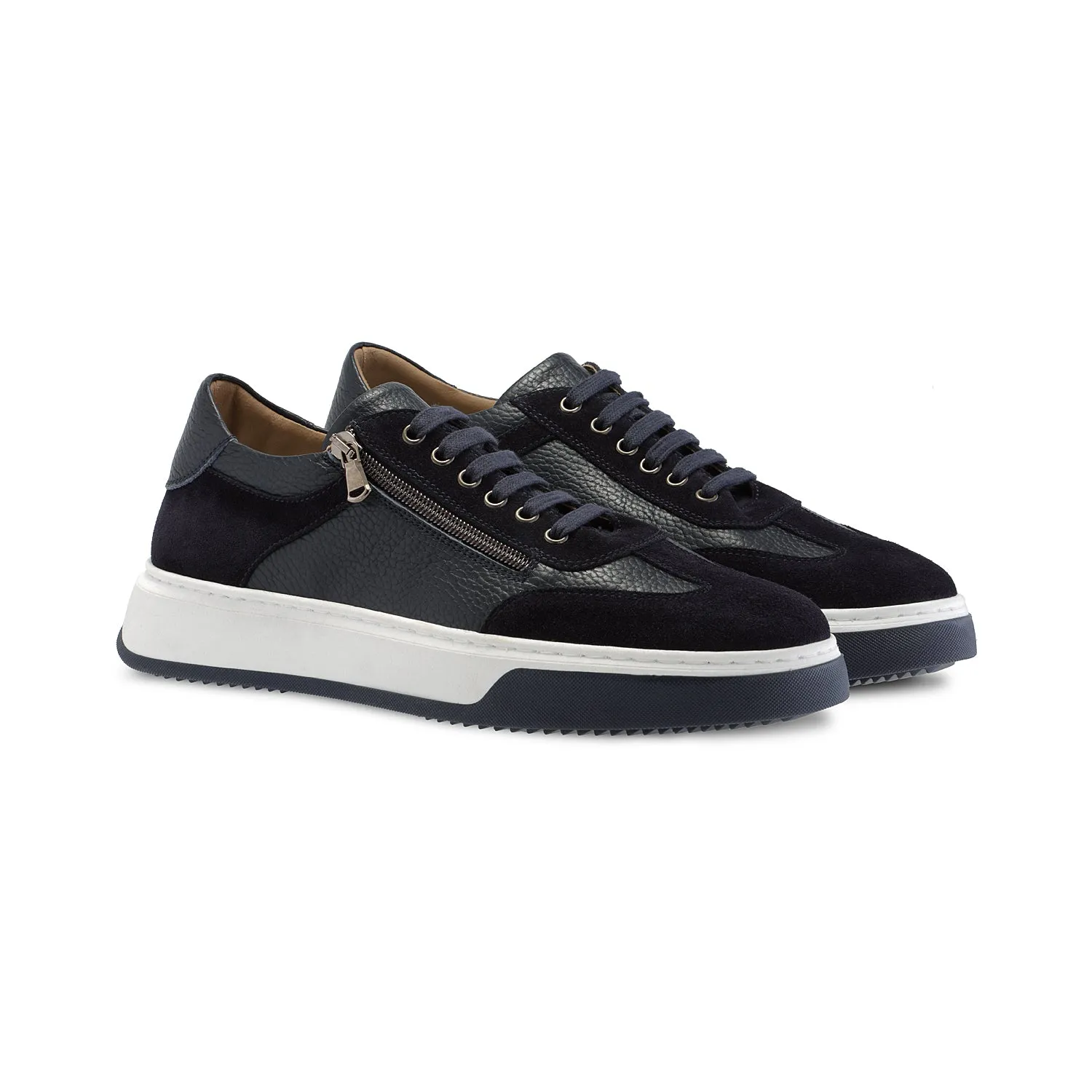 MEN'S Samson: Navy Leather & Suede sold by Sole Bliss product image thumbnail 4