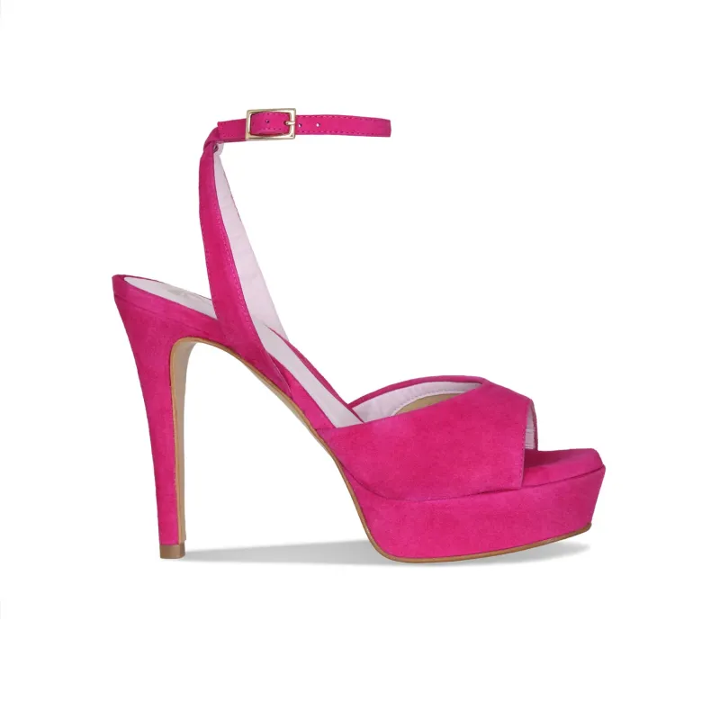 Riviera: Hot Pink Suede made by Sole Bliss