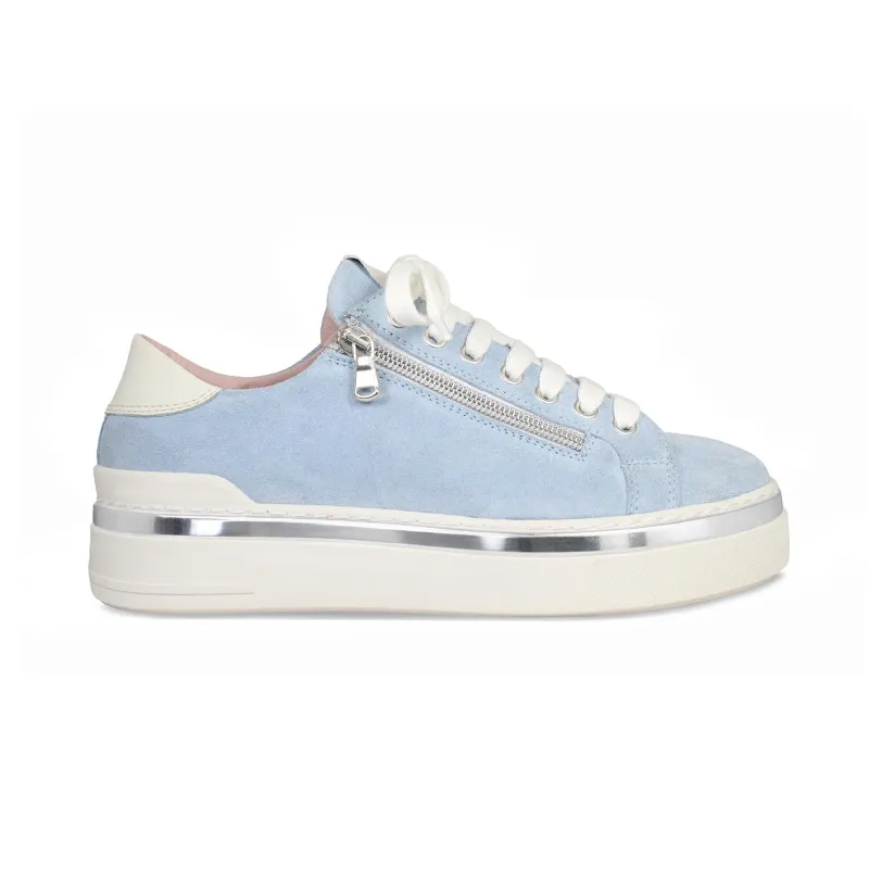 Glee: Pale Blue Suede made by Sole Bliss