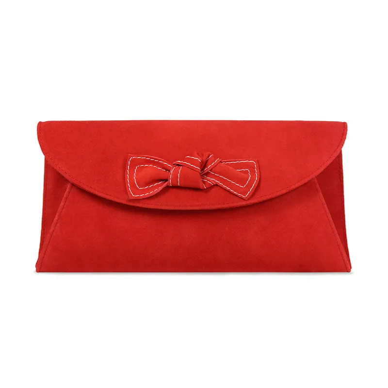 Jenna-Kat: Coral Red Suede sold by Sole Bliss