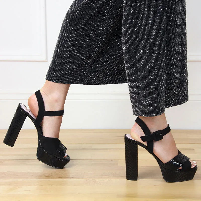Remy: Black Suede & Snake sold by Sole Bliss product image thumbnail 2