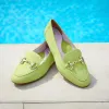 Trinity: Lime Suede sold by Sole Bliss