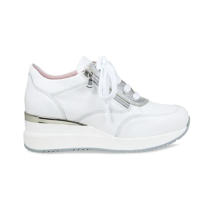 Electra: White Leather sold by Sole Bliss