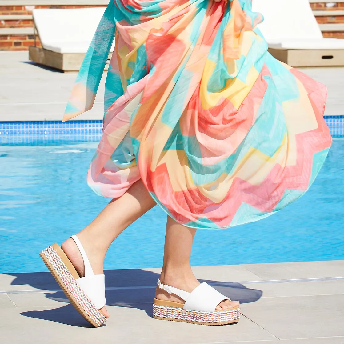 Brandy: White Leather & Multi sold by Sole Bliss product image thumbnail 2