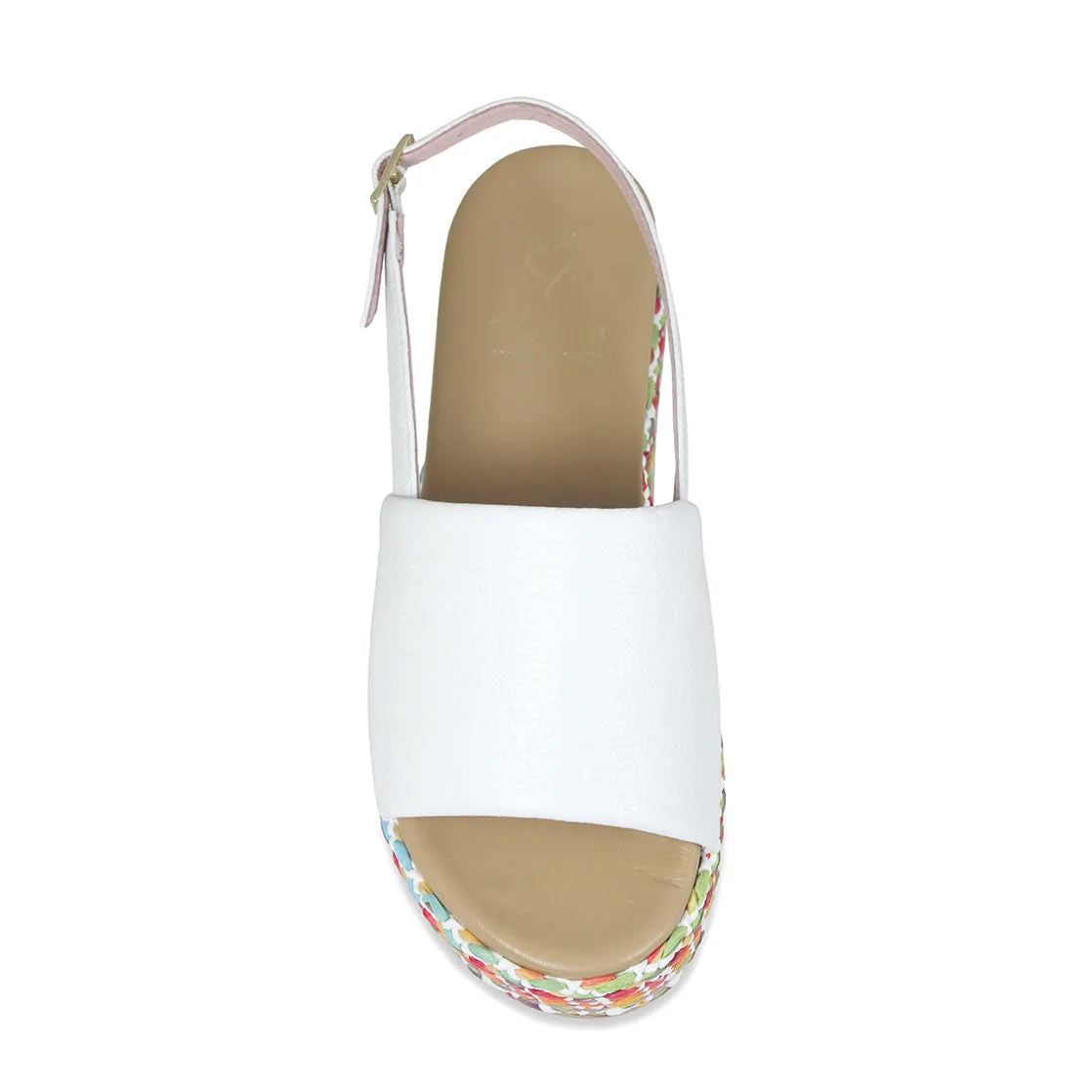 Brandy: White Leather & Multi sold by Sole Bliss product image thumbnail 3