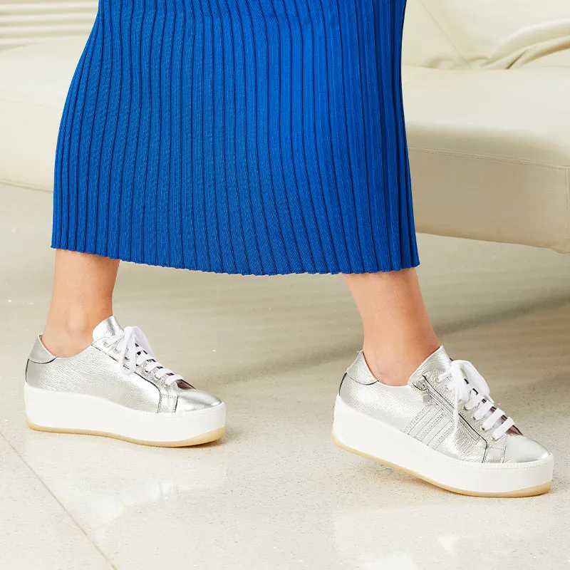 Disco: Silver Leather sold by Sole Bliss product image thumbnail 3