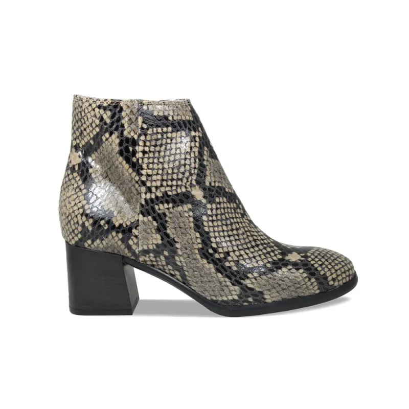 Frankie: Natural Snake Print Leather sold by Sole Bliss