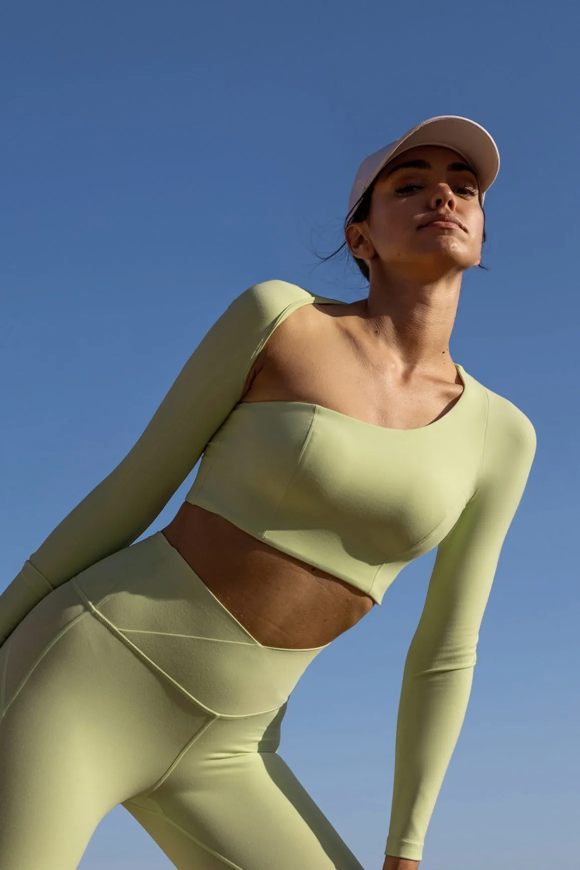 Unique Cut Long Sleeve Crop Top sold by WISKII Active