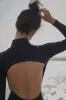 Long Sleeve Open Back Laser Cut Surfsuit sold by WISKII Active