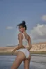 One Shoulder Laser Cut Swimsuit sold by WISKII Active