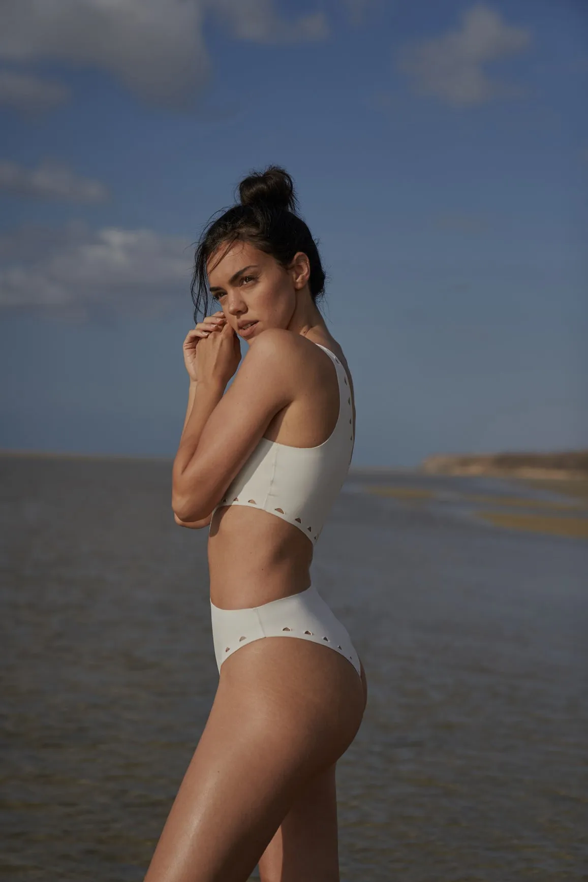 One Shoulder Laser Cut Swimsuit sold by WISKII Active product image thumbnail 5