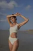 One Shoulder Laser Cut Swimsuit sold by WISKII Active