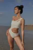 One Shoulder Laser Cut Swimsuit sold by WISKII Active