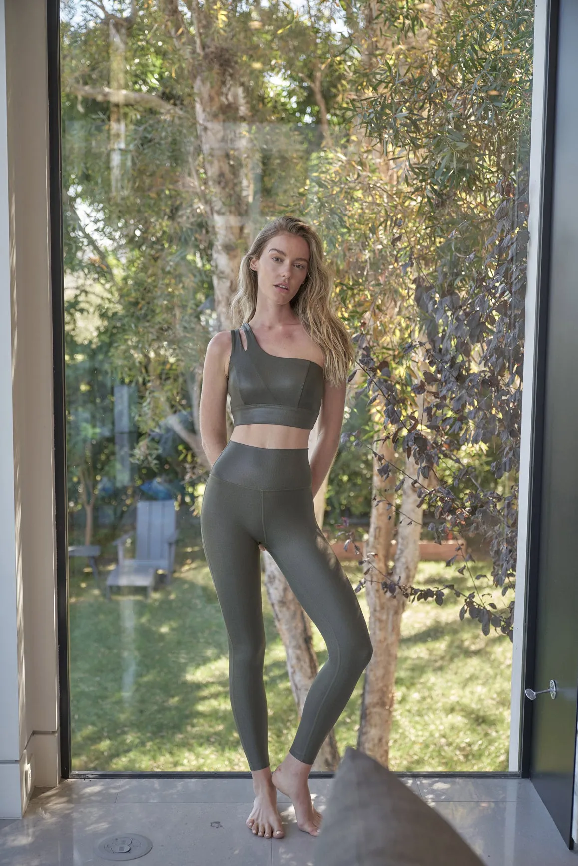 Faux Leather Dynamic Sports Bra sold by WISKII Active product image thumbnail 3