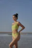 One Shoulder Laser Cut Swimsuit sold by WISKII Active