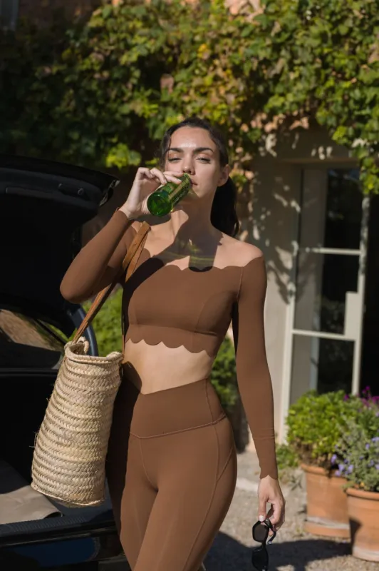 Off Shoulder Long Sleeve Crop Top sold by WISKII Active