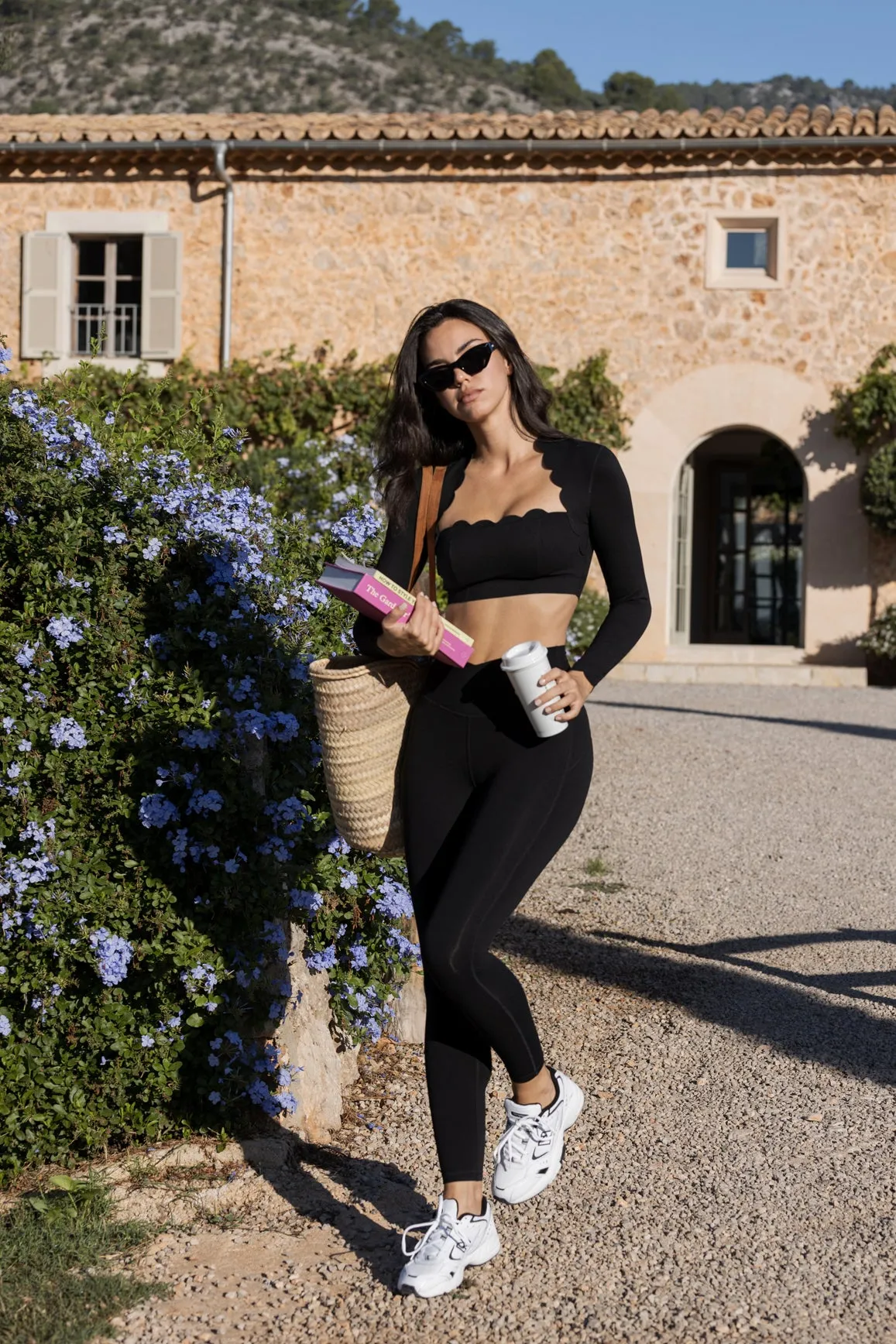 Scallop Cropped Long Sleeve Top sold by WISKII Active product image thumbnail 4