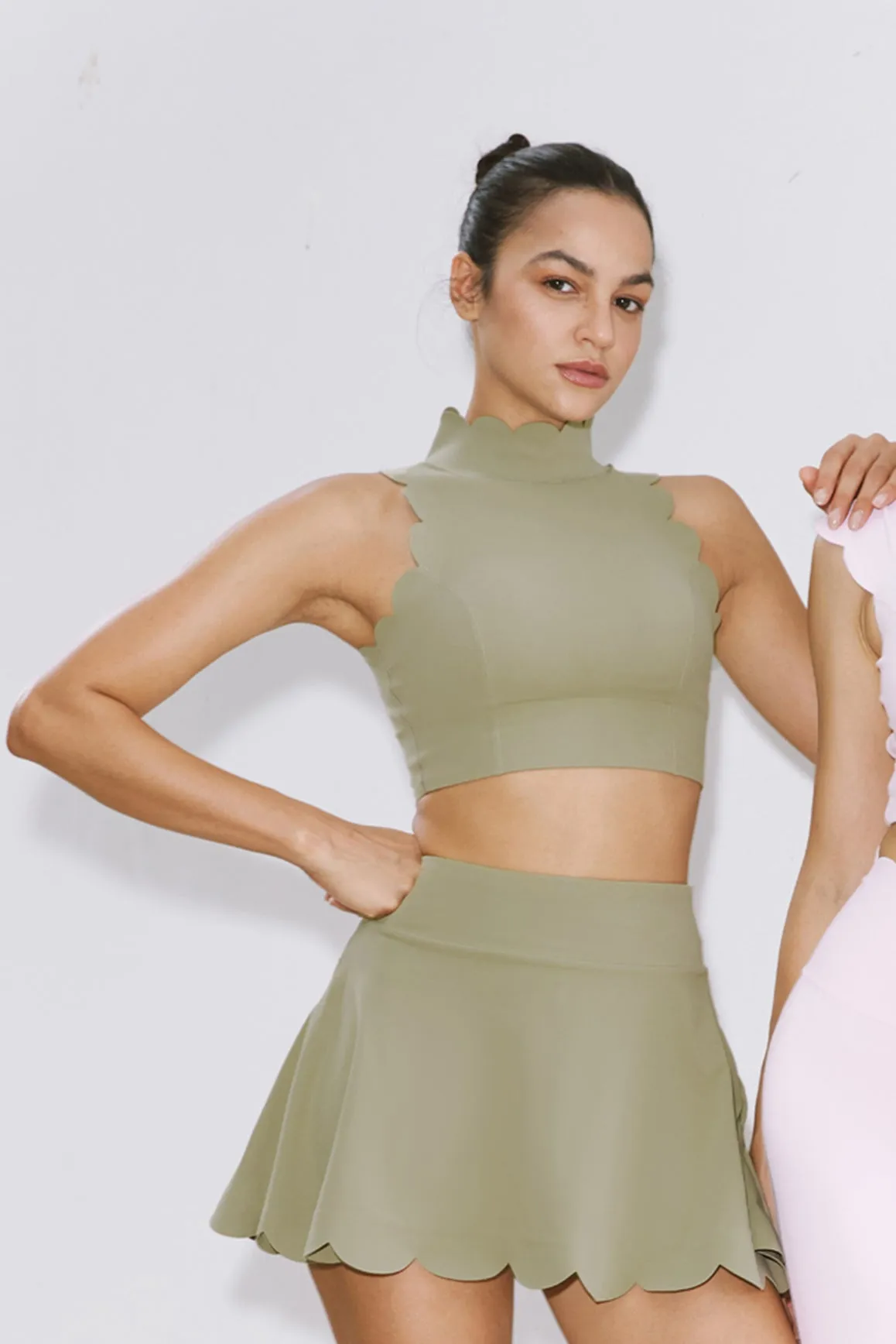 High Neck Scallop V-Back Bra sold by WISKII Active product image thumbnail 2