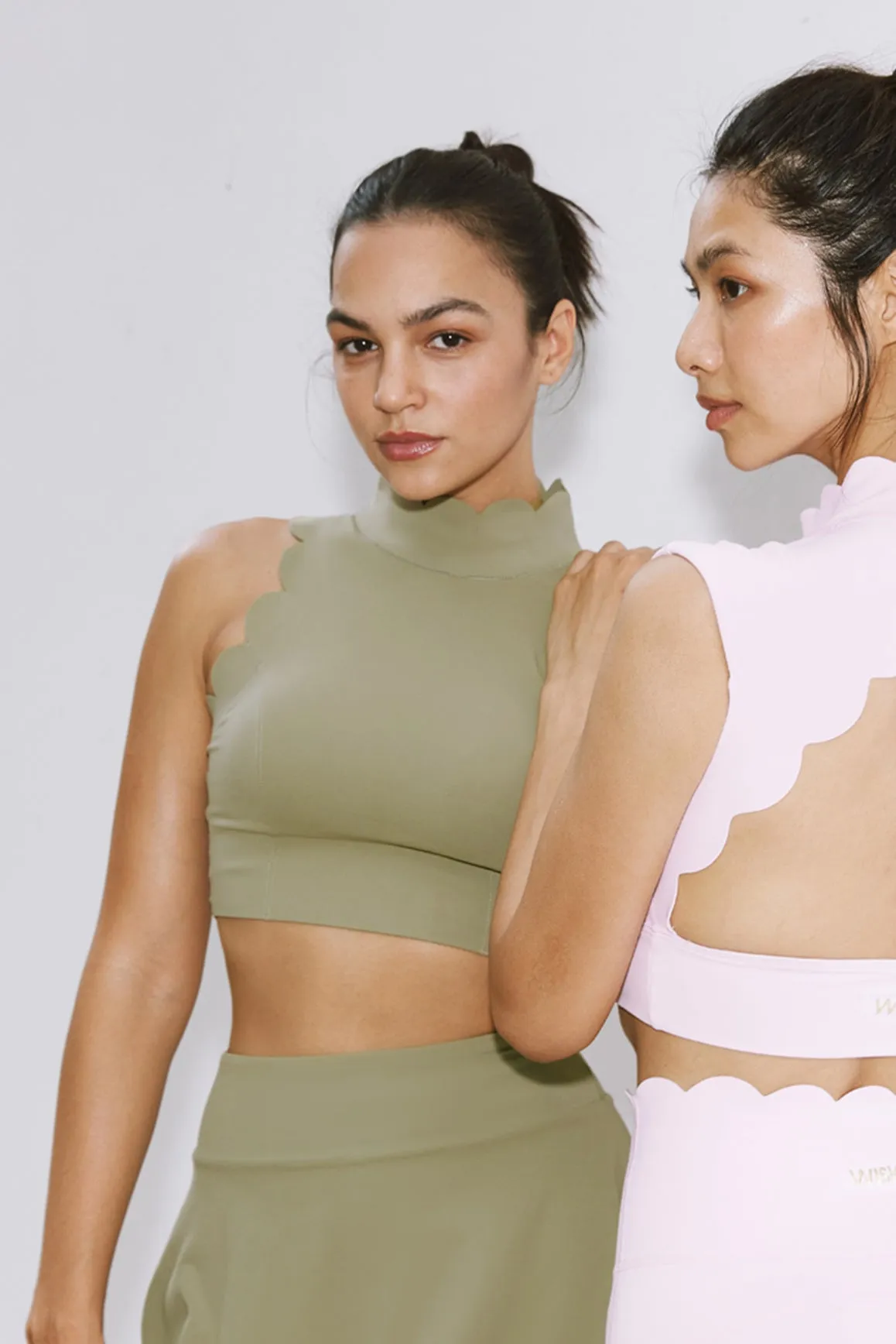 High Neck Scallop V-Back Bra sold by WISKII Active product image thumbnail 3